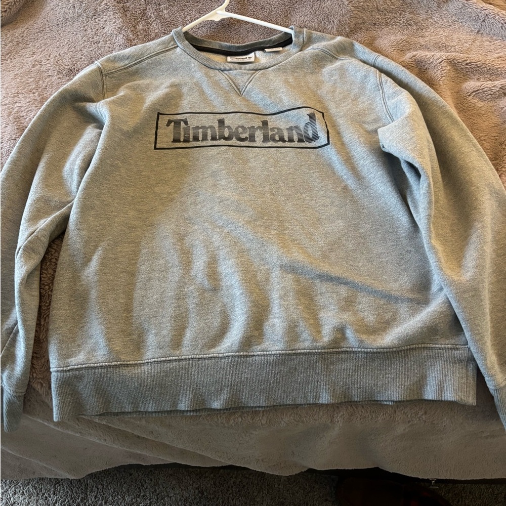 Timberland Men's Crewneck Sweater in Light Gray